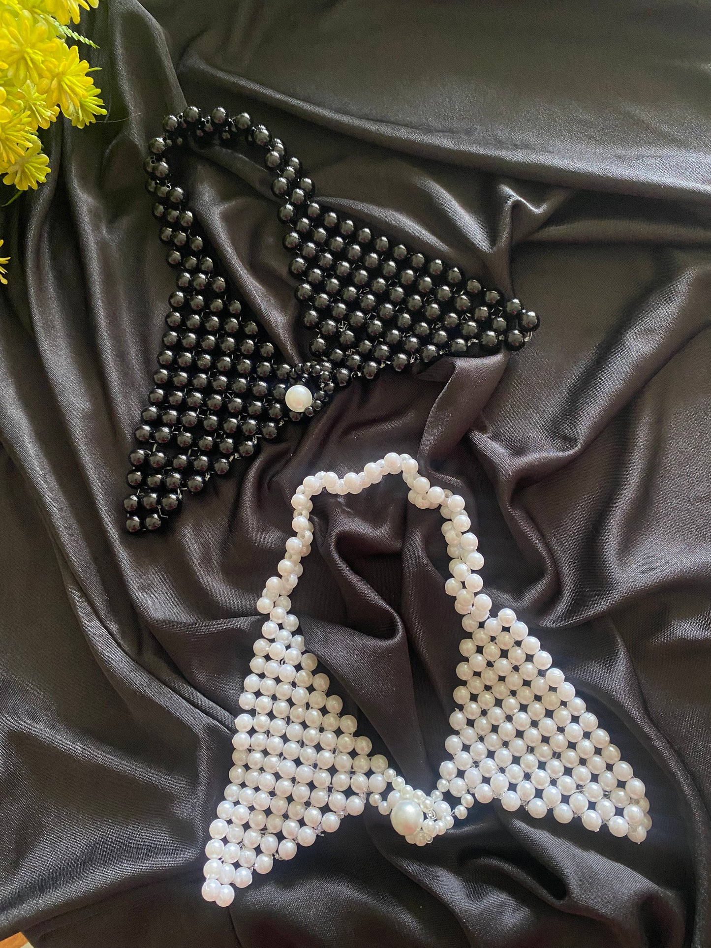 Women Pearl Bow Tie