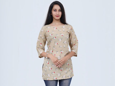 Women Printed Short Kurti