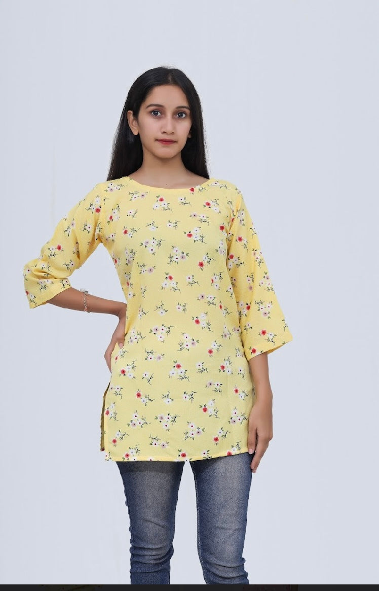 Women Printed Short Kurti