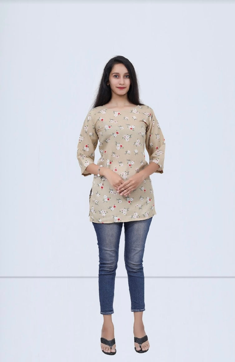 Women Printed Short Kurti