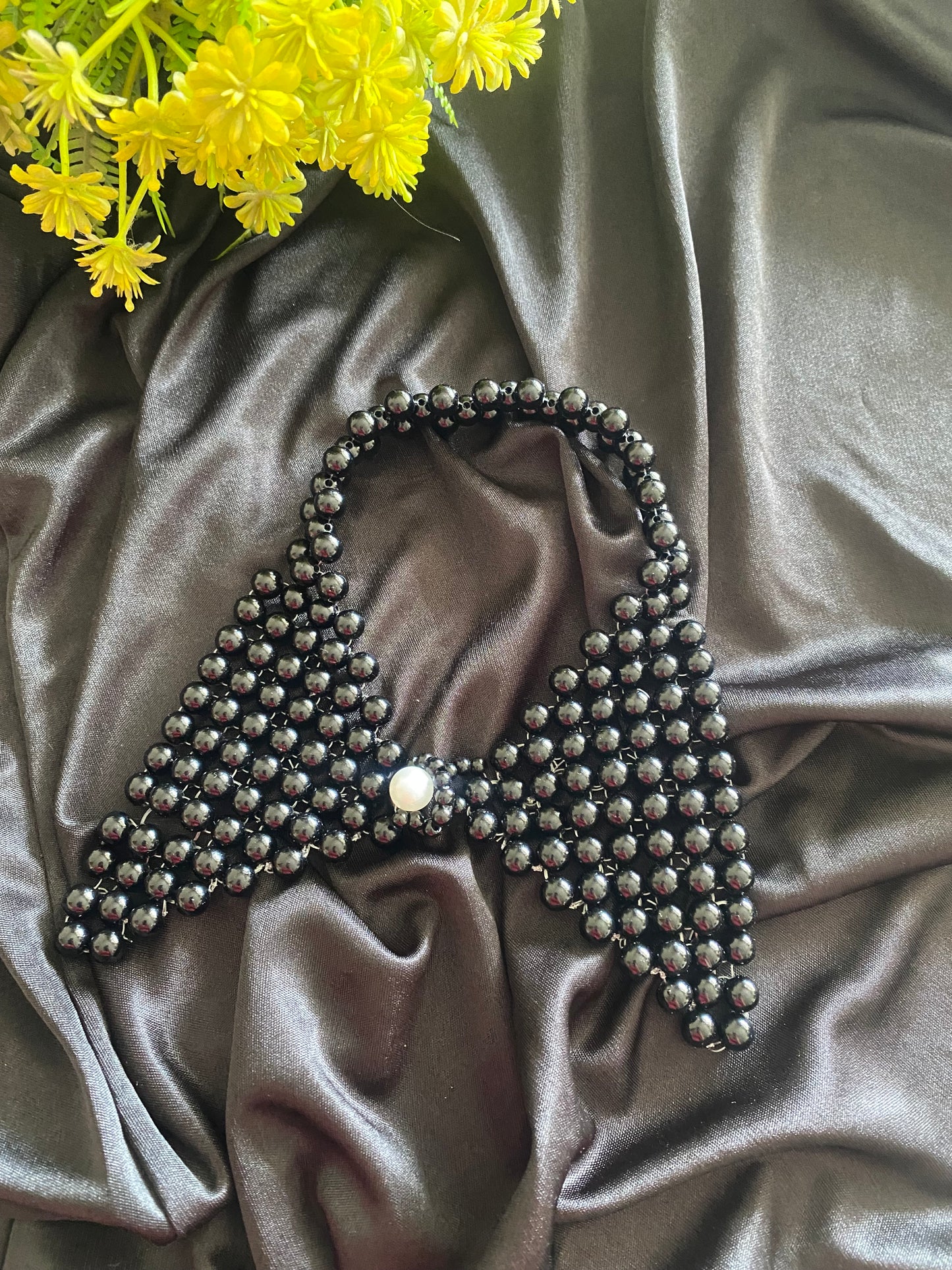 Women Pearl Bow Tie