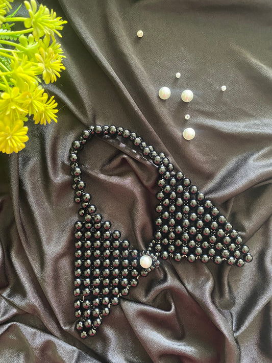 Women Pearl Bow Tie