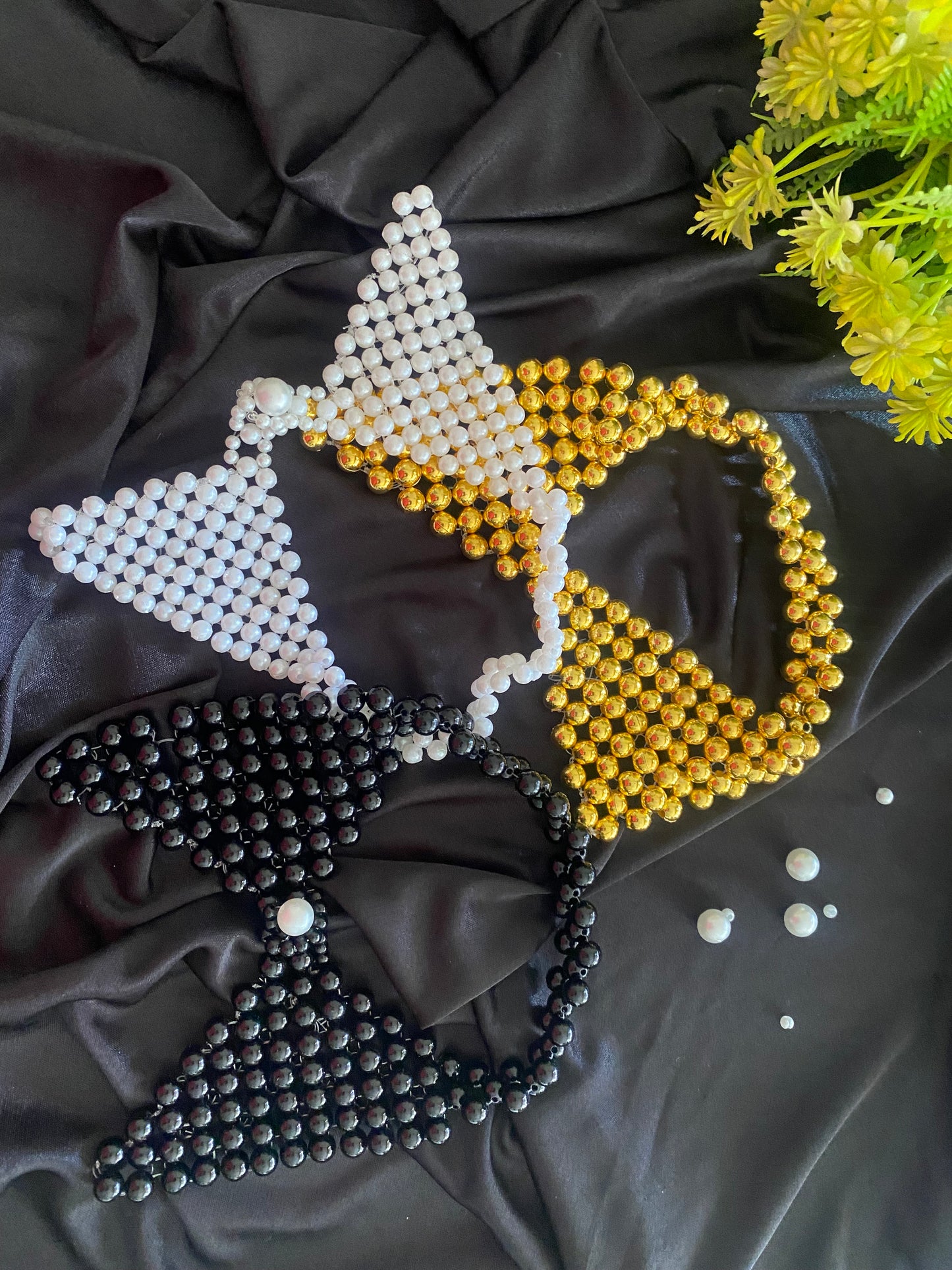 Women Pearl Bow Tie