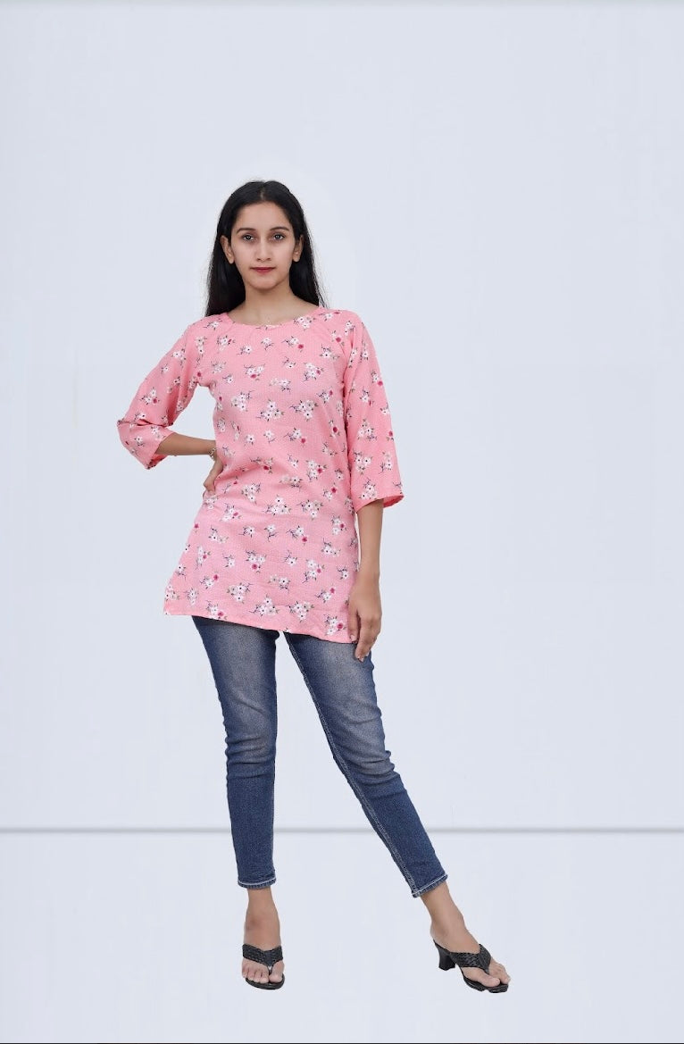 Women Printed Short Kurti