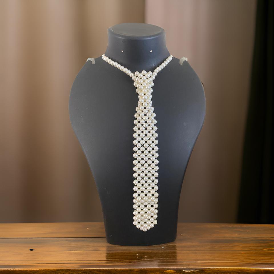 Neck Pearl Tie for Men and Women