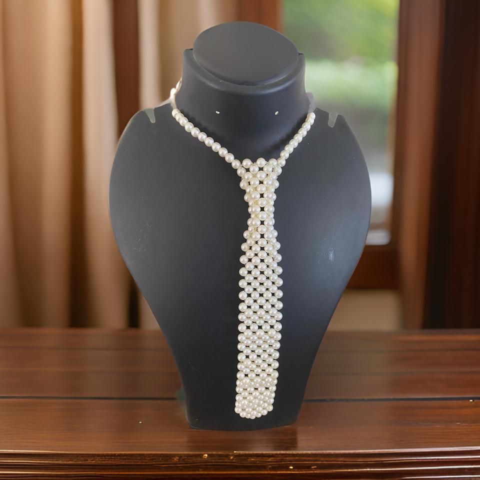 Neck Pearl Tie for Men and Women