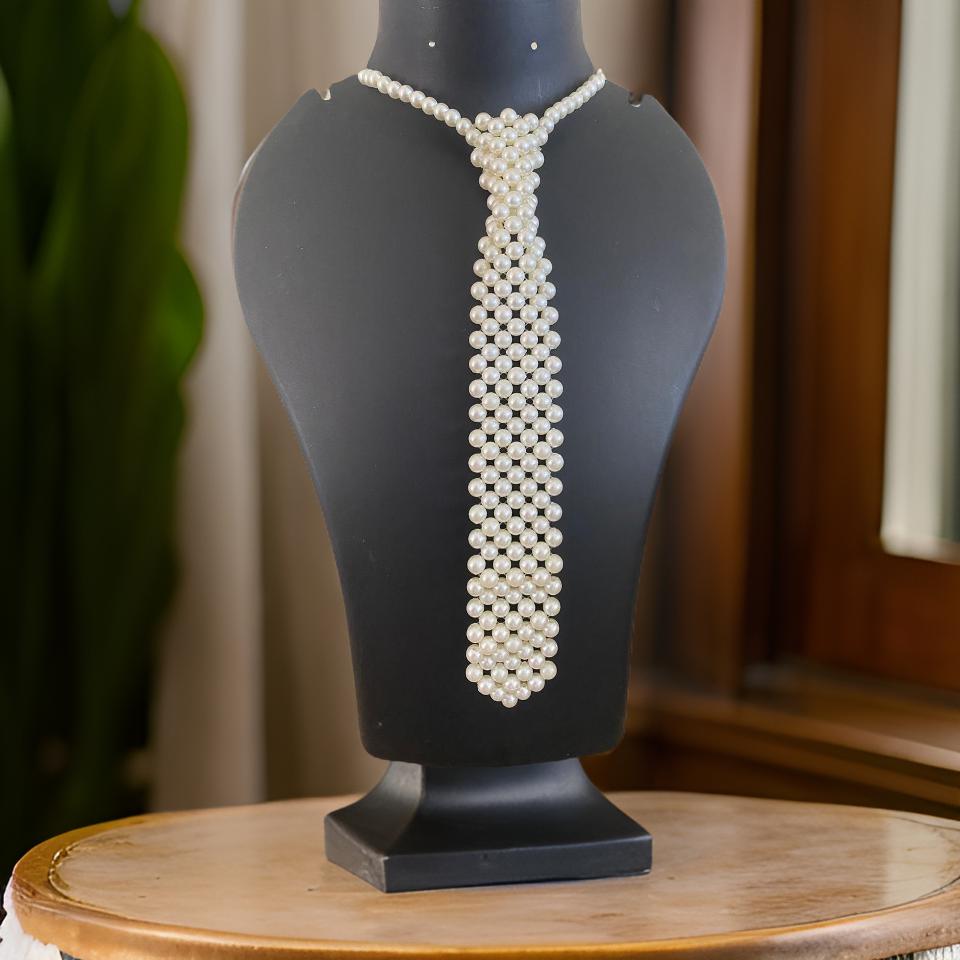 Neck Pearl Tie for Men and Women