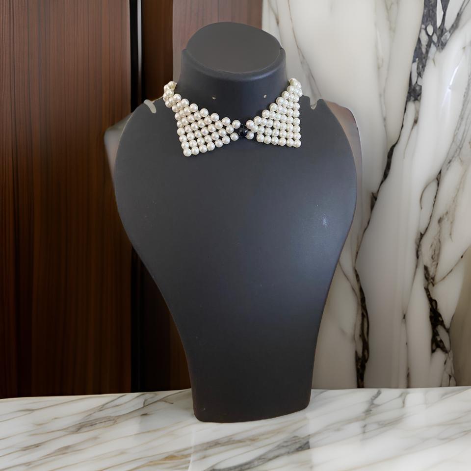 Unique Pearl Bow Tie