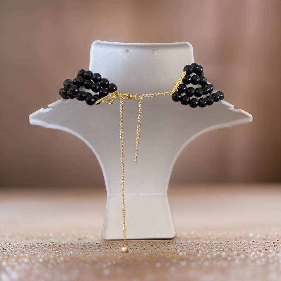 Black Pearl Multilayered Necklace