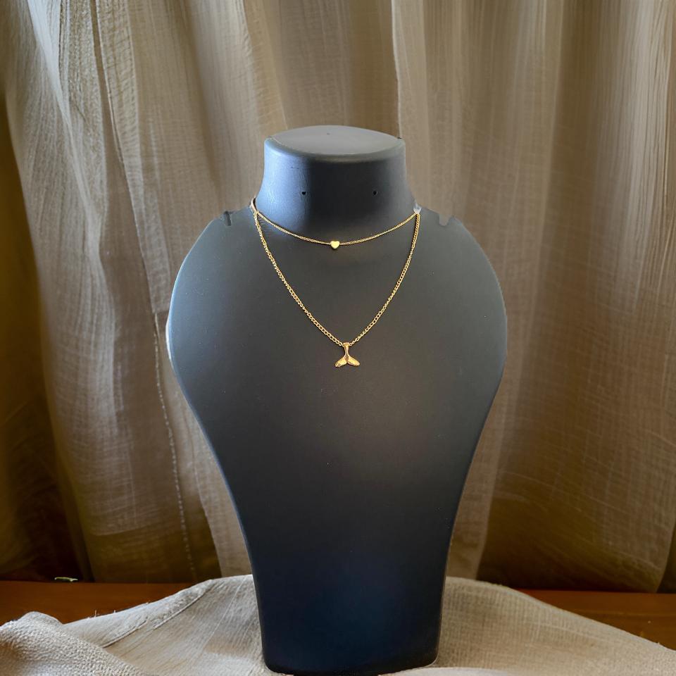 Dual Pendant Chain Necklace